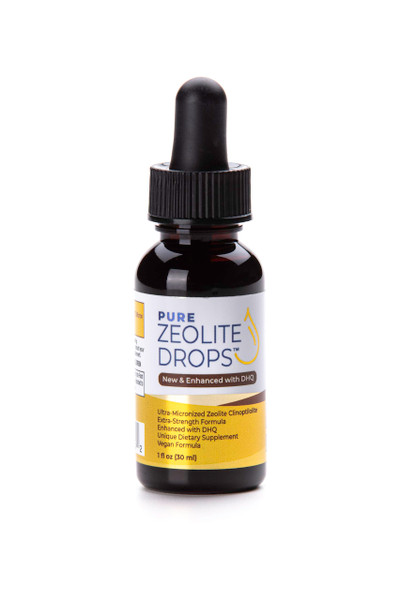 Pure Zeolite Drops 1 oz Bottle Fulvic and Humic Acid Immune Gut Support Easy to Take 100% Bioavailable Pure Liquid Zeolite Suspension Enhanced with DHQ, Natural Immune System Modulator