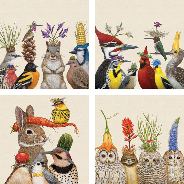 Paperproducts Design Forest Festivities Paper Beverage Napkins, Bundle of 4 (20ct) Packages