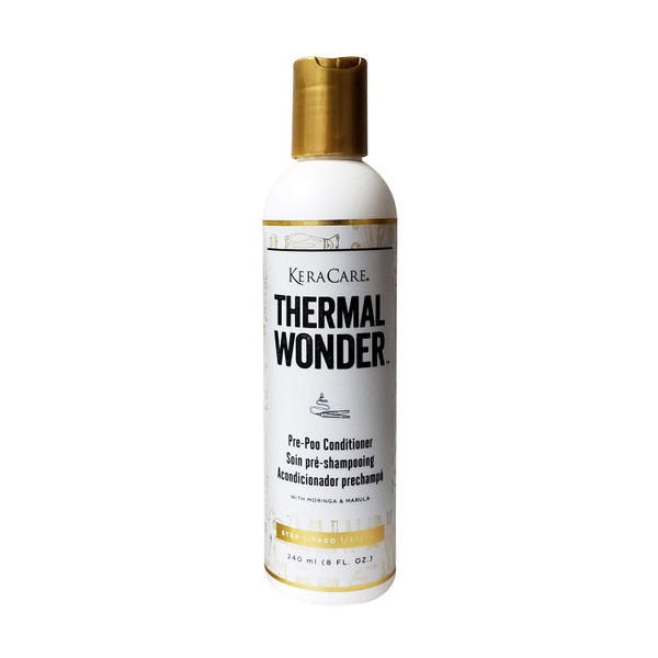 KeraCare Thermal Wonder Pre Poo Conditioner - With Aloe Vera, Green Tea & Menthol- Features Maringa and Marula for Moisture - Refresh & Hydrate Scalp - Prepare Hair for Thermal Processing