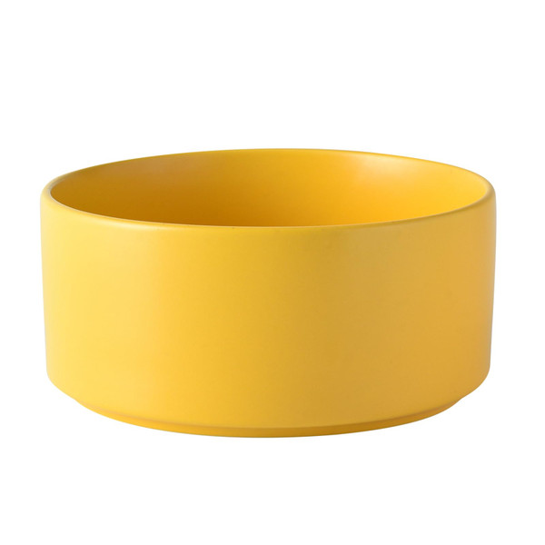 Welloyed 6'' Ceramic Dog Bowl - 30Oz Classic Dogs Food & Water Bowl for Small and Medium Breed Dogs, Heavy Duty Non-Slip Dog Dishes, Food Grade Stoneware Pet Bowl, Dishwasher & Microwave Safe, Yellow Welloyed 6'' Ceramic Dog Bowl - 30Oz Classic Dogs Food & Water Bowl for Small and Medium Breed Dogs, Heavy Duty Non-Slip Dog Dishes, Food Grade Stoneware Pet Bowl, Dishwasher & Microwave Safe, Yellow