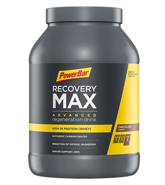 PowerBar, RecoveryMax, Drink Mix, Chocolate, Jar, 13 Servings