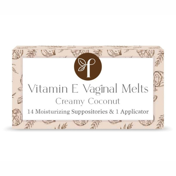 Femallay Organic Vaginal Melts – Coconut – 100% Natural Relief for Dryness, Odor & Daily Feminine Discomfort – 14 Count + Applicator
