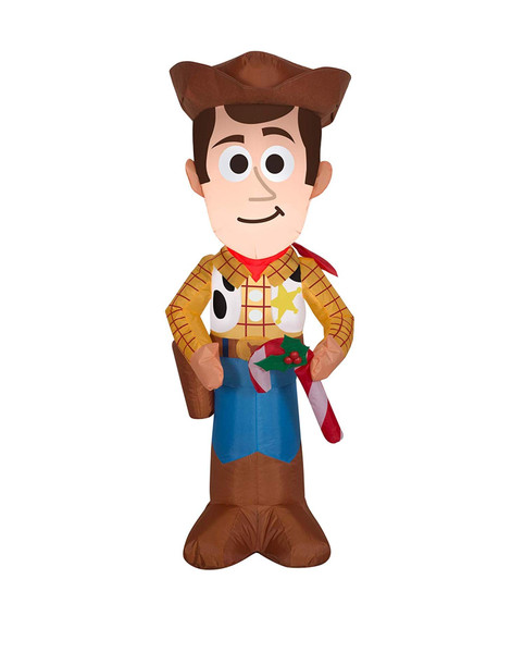 Gemmy Inflatable 3.5ft Airblown Woody with Candy Cane