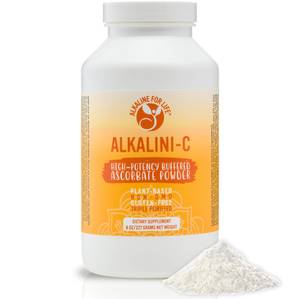 Alkalini-C Buffered Vitamin C Powder - Potent Natural L-Ascorbate VIT C Powder-Corn Free Non GMO VIT C - Fully Buffered, Fully Reduced for Enhanced Absorption - Immune Support Supplement (8oz)