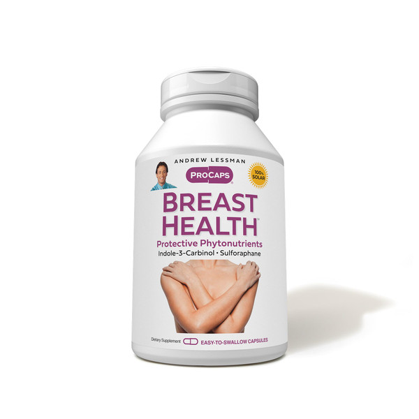 ANDREW LESSMAN Breast Health 180 Capsules - Provides Protective Compounds for Natural Support of The Delicate Tissue of The Breast, with Indole-3-Carbinol, Sulforaphane, Green Tea Extract, and More