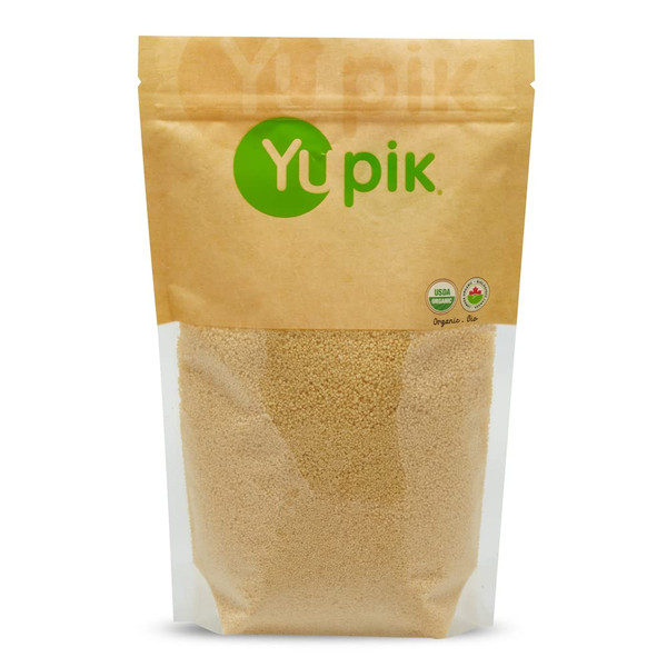 Yupik Organic Couscous, 2.2 lb (35.2 oz), Non-GMO, Vegan, Kosher, USDA Certified, Nutty & Tender Durum Wheat Grain, Low-Calorie, High Fiber & Protein, Ideal for Salads, Soups & Baking