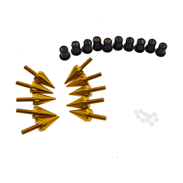 PROCNC Motorcycle Spike Windshield Bolts Screw Nuts Fit For Honda CBR 600rr 1000rr for Suzuki GSXR 600 750 1000 for Yamaha R1 R6 R6s for Kawasaki ZX6R ZX9R ZX10R ZX12 (Gold) PROCNC Motorcycle Spike Windshield Bolts Screw Nuts Fit For Honda CBR 600rr 1000rr for Suzuki GSXR 600 750 1000 for Yamaha R1 R6 R6s for Kawasaki ZX6R ZX9R ZX10R ZX12 (Gold)