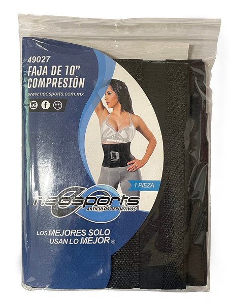 NeoSports Faja de 10" Compression - Compression Belt 10" (X-Large) Black