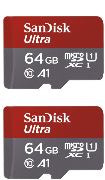 SanDisk 64GB X2 (128GB) MicroSDXC Ultra Uhs-1 Memory Card