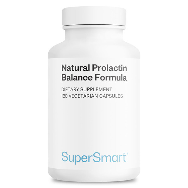 Supersmart - Natural Prolactin Balance Formula - with p5p Vitamin B6, Maca Root, Ashwagandha | Gluten Free - 120 Vegetarian Capsules