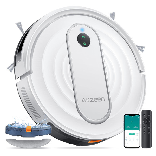 Robot Vacuum and Mop, 4000Pa Power-Lifting Suction Robot Vacuum, APP/Remote/Alexa Control, 3 in 1 Robot Vacuum Cleaner with Self-Charging, Ideal for Pet Hair, Carpet, Hard Floor, Schedule, Quiet, J10 Robot Vacuum and Mop, 4000Pa Power-Lifting Suction Robot Vacuum, APP/Remote/Alexa Control, 3 in 1 Robot Vacuum Cleaner with Self-Charging, Ideal for Pet Hair, Carpet, Hard Floor, Schedule, Quiet, J10