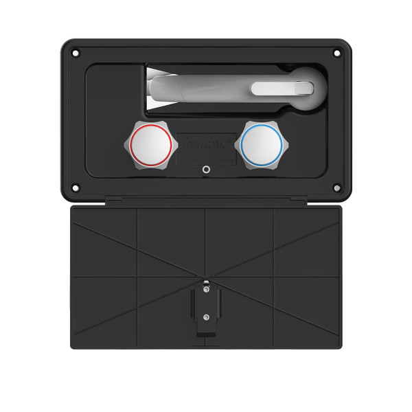 Manufacturers' Select ITC Fontana RV Exterior Shower Kit (Black w/Latching Door)