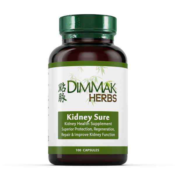 Dimmak Herbs Certified Organic Kidney Sure Health Supplement, Chinese Herb Kidney Blend Detoxifier + Regenerator for Health, Care + Protection – 100 caps 400mg