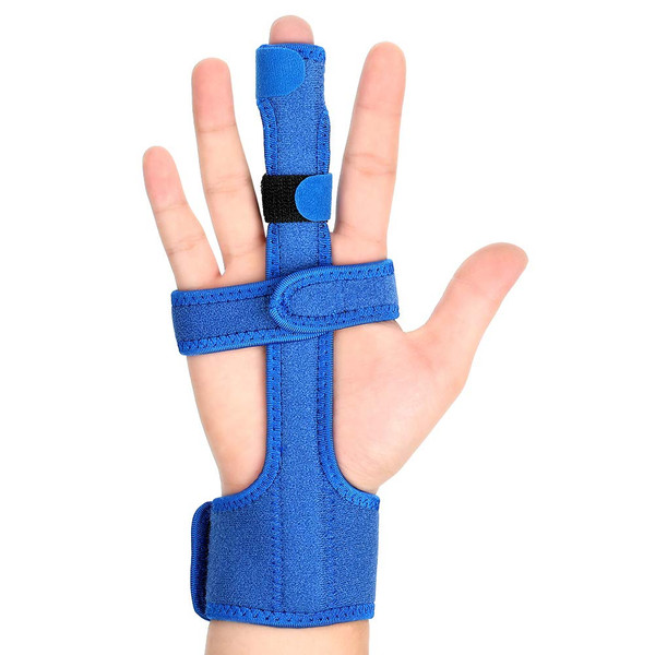 YHG Finger Extension Splint, Finger Splint Wrist and Finger Knuckle Immobilization with Elastic Tape for Straightening Curved, Bent, Locked and Stenosing Tenosynovitis Hands