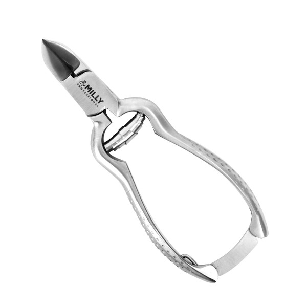 By MILLY High Carbon Stainless Steel Heavy Duty Toenail Clippers for Thick Toenails | Trim Thick or Hard Toenails | Professional Nail Clippers for Seniors & Podiatrist Toenail Clippers (Silver)