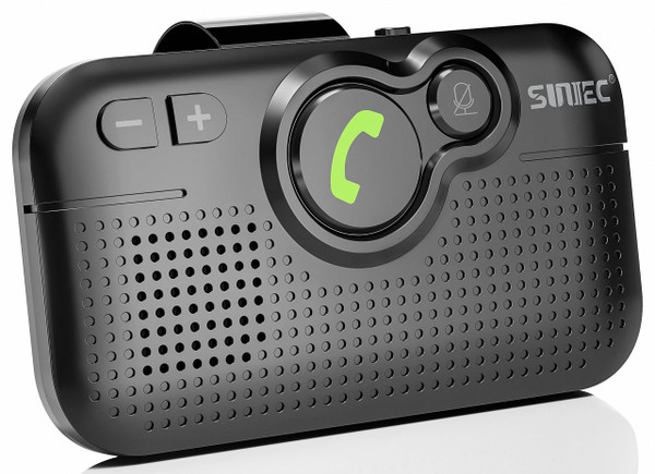 SUNITEC Handsfree Bluetooth Car Kit for Cell Phone, Wireless Bluetooth Speaker for Car, AUTO Power ON Support Siri Google Voice Assistant Hands Free Phone Speakerphone with Visor Clip-BC980SA