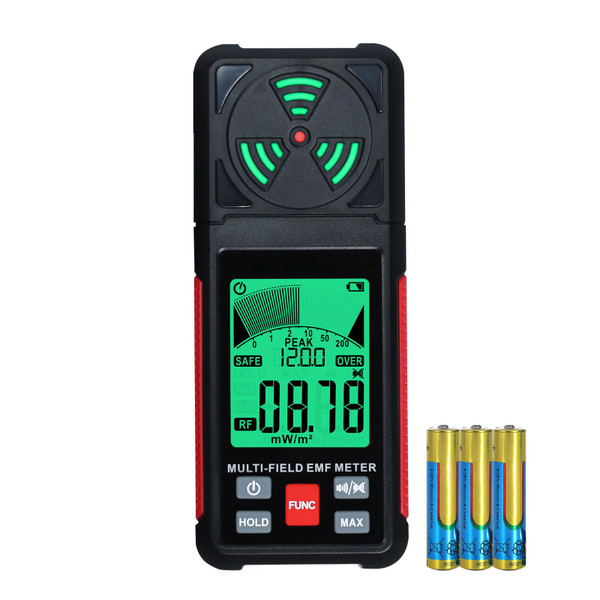 3-in-1 EMF ELF RF Meter, AC Electric Magnetic Radiation Field Detector Portable EMF Meter RF Detector for EF/RF/MF/WiFi Signal/Microwave, Emf Radiation Meter Suitable for Home, Office, Ghost Hunting