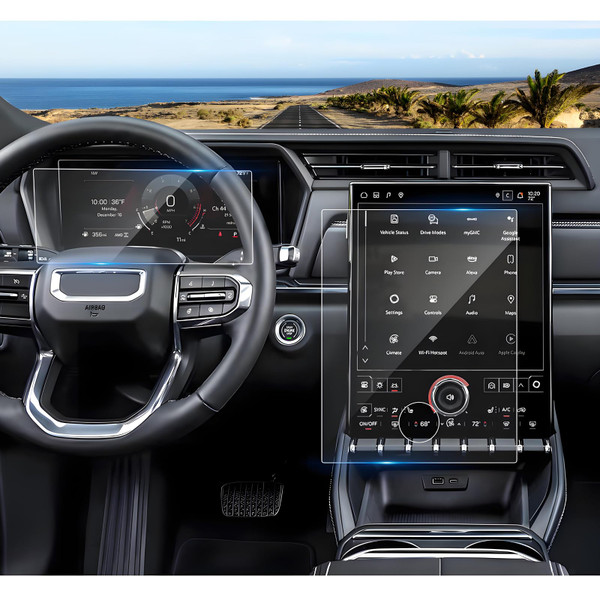 Coleya 2025 2026 Terrain Screen Protector for GMC Terrain (15Inch Navi+11Inch Dash), for Terrain (Elevation/Denali/AT4), 9H Tempered Glass 2025 2026 Terrain Accessories Anti-scratch&HD Transparent