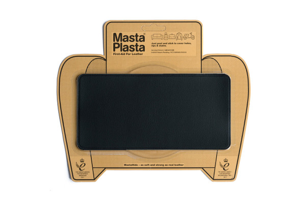 MastaPlasta Self-Adhesive Premium Leather Repair Patch - Black 8in x 4in (20 x 10 cm). Instant Upholstery Quality Patch for Sofas, Car Interiors, Bags, Jackets, Vinyl & More
