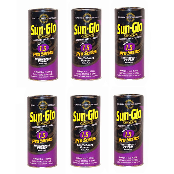 6 Pack Sun-Glo #1.5 Speed Shuffleboard Powder Wax