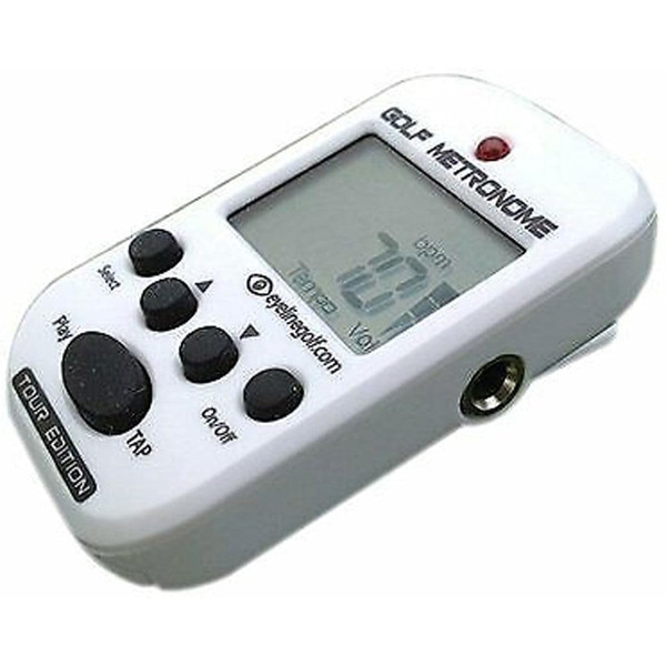 EyeLine Golf Metronome Tour Edition - Tempo Trainer Pro Audible + Visual Pacing Device, Portable on Cap or Ground. Beep or Flashing Light. Adjust for Putting, Chipping, Full Swing. Indoors/Outdoors.