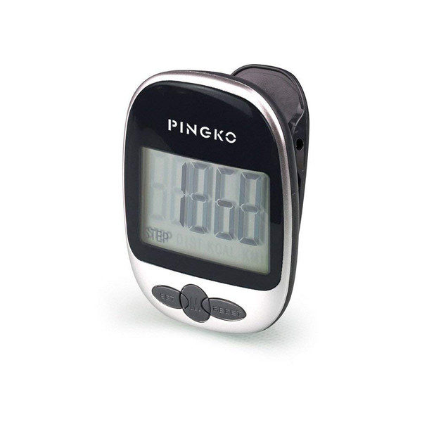 PINGKO Track Steps Multi-Function Portable Sport Pedometers Step/Distance/Calories Counter Fitness Tracker - Black…