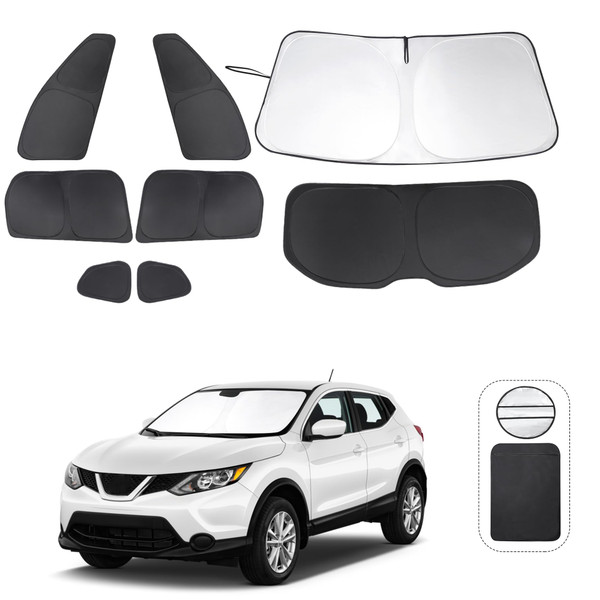 TINGLU Window Shades for Nissan Rogue Sport(Not for Rogue) 2017-2024 Accessories Car Side Full Windows Rear Triangular Windshield Sun Shade Sun UV Rays & Privacy Protection for Camping,Napping 8PCS