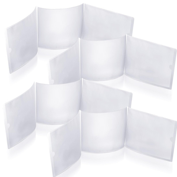 4 Pcs 2025 Mahjong Card Protector Cover Holder Accessories 6 1/8" X4 3/4" Plastic Clear Large Scorecard Cover Mahjong Sleeve Case Gifts Fit Large Print Size