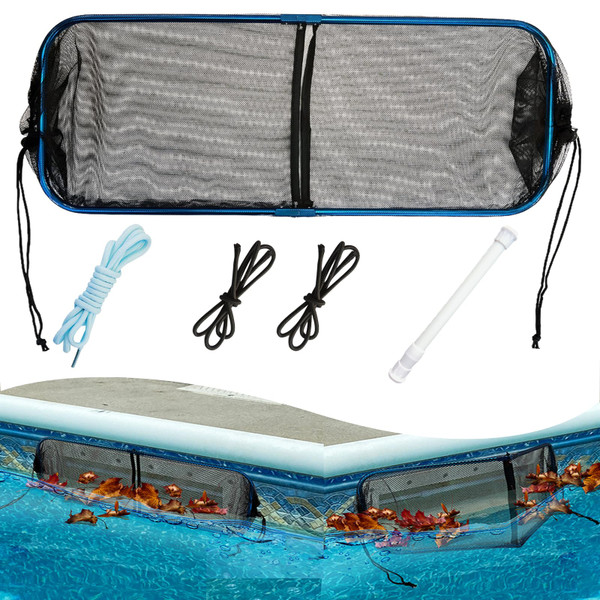 Pool Skimmer Screen Guard, Anti Rust Swimming Pool Skimmer Leaf Guard Net Blocker for Inground Above Ground Vinyl Lined, Pool Skimmer Leaf Catcher with Fine Mesh & Ultra Fine Mesh Easy to Install