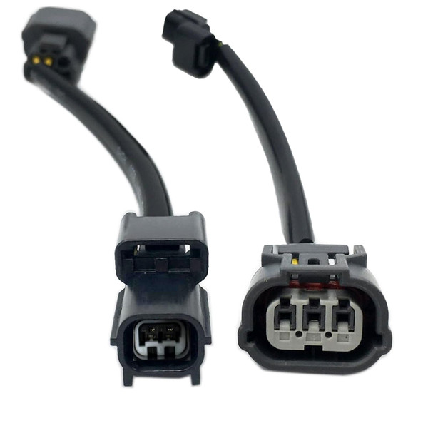 Micarun 2 Pcs LED DRL Adapter to Parking Light Adapter Wiring Harness Connector Pigtail Plug Fit for Honda Accord Headlight swap 2013-2015 4cyl with high-Beam DRL