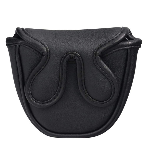 BIG TEETH Mallet Putter Cover Black, Putter Cover Mallet Magnetic, Center Shafted Putter Headcover Mallet for Odyssey Center Shaft Putter