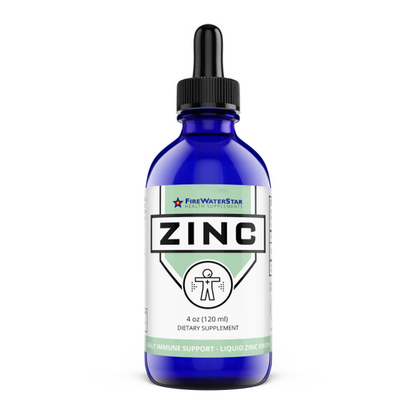 FWS Liquid Zinc Supplement for Men Women Kids, Organic Non-GMO Vegan, Ionic Zinc Sulfate Drops, Immune System Boost Healthy Skin Support Overall Wellness, 60 Day Supply, 4 oz