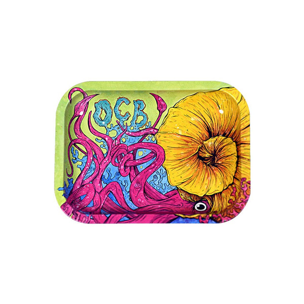 OCB Limited Edition Metal Rolling Tray - Cephalopod / 7.5"x5.5"