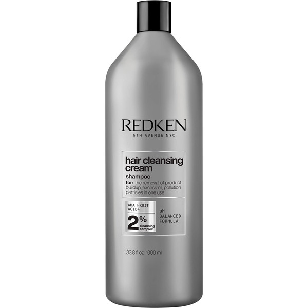 Redken Detox Hair Cleansing Cream Clarifying Shampoo For All Hair Types - Removes Buildup and Strengthens Hair Cuticle, 33.8 Fl Oz