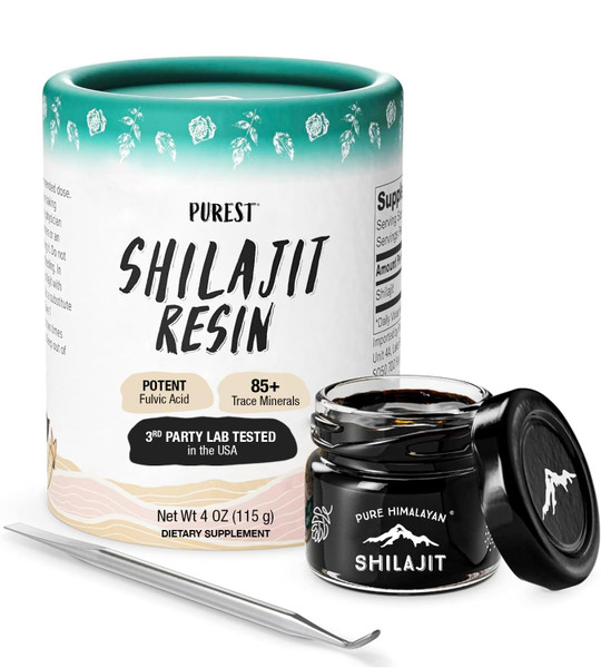 Pure Himalayan Shilajit, High Nutritional Potency, Grade A Shilajit Resin with 85+ Plant-Derived Trace Minerals and Fulvic Acid, Energy & Immune Suport for Men & Women, 3rd Party US Lab Tested (115g)