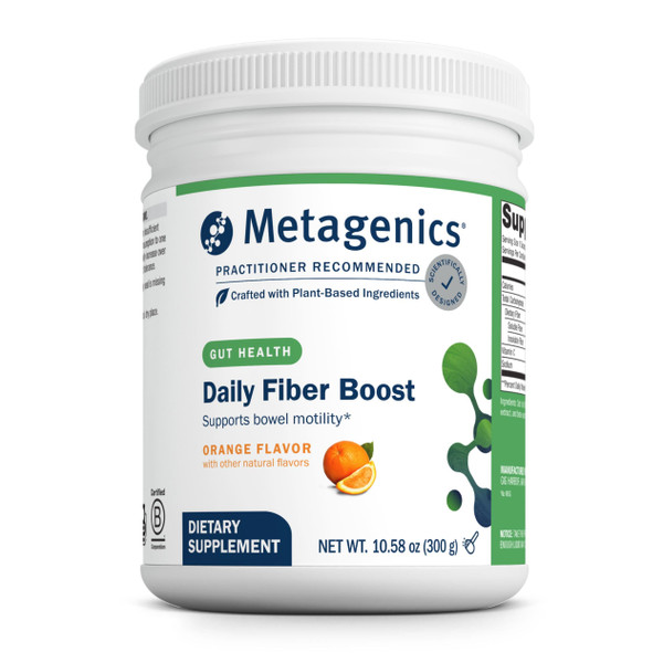 Metagenics Herbulk Fiber Powder - 7g Soluble & Insoluble Fiber with Psyllium Husk, Acacia & Chicory - Supports Gut, Bowel Regularity & Immune Health* - Non-GMO, Gluten-Free, Vegan - Orange Flavor