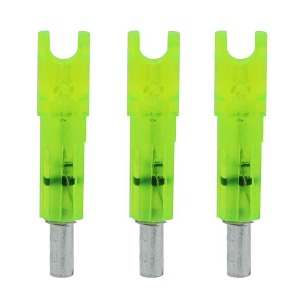 Lumenok Crossbow Nocks Parker Red Hot Green 3 Pack .300 ID