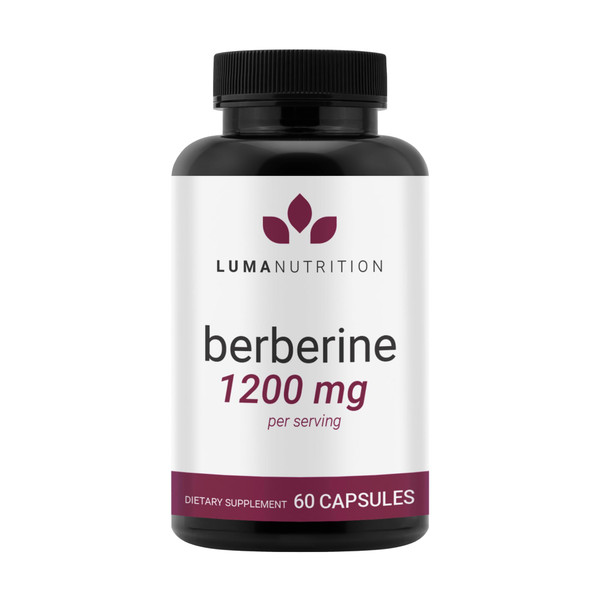 Luma Nutrition Berberine Supplement - Berberine HCL 1200mg Per Serving - Vegan, Gluten Free, Non-GMO - 60 Capsules