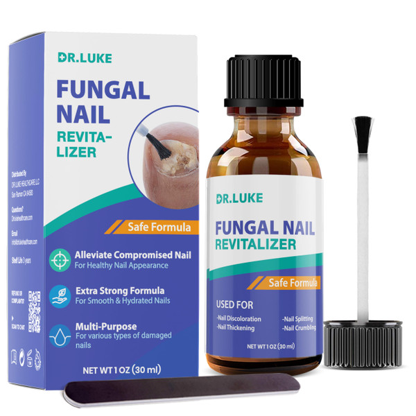 Dr. Luke Toenail Fungus Revitalizer Tough on Nails: Nail Fungus Refresher Liquid for Discolored Nails 1 oz (Packaging May Vary)