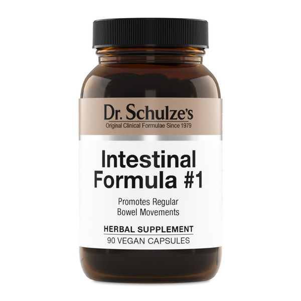 Dr. Schulze's Intestinal Formula #1 - Bowel Movement Supplement for Colon Health Support - Bloating & Constipation Aid - Intestinal Cleanse - All-Natural - Plant-Based - Vegan - 90 Count