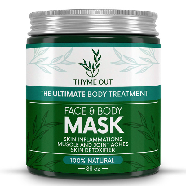 Thyme Out Face and Body Mask (8oz) - Gentle Formula for Skin Comfort with Organic Ingredients