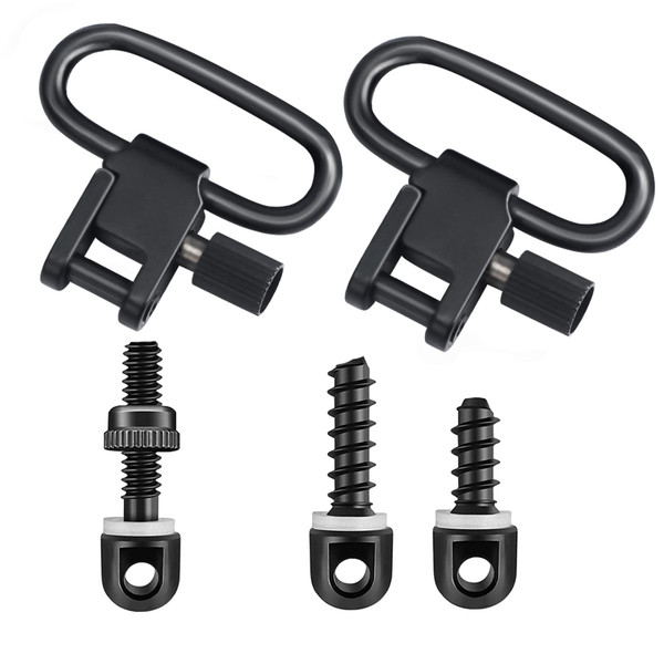 Anovo Two Point Traditional Sling Attachments Mounts with 3 Pieces Sling Swivel Studs Wood Bolt Screw Studs Crossbow Sling Screw