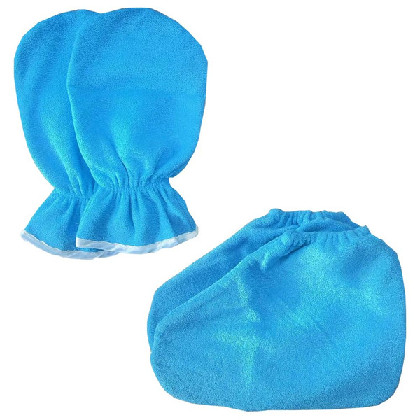 Paraffin Wax Mitts for Hand and Feet，Insulated Mitt for Heat Therapy Spa,Great for Paraffin Wax Machine- Blue.