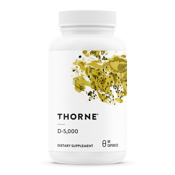 THORNE - Vitamin D-5000 - Vitamin D3 Supplement - Support Healthy Bones, Teeth, Muscles, Cardiovascular & Immune Function* - NSF Certified for Sport - Gluten-Free, Soy-Free - 60 Servings THORNE - Vitamin D-5000 - Vitamin D3 Supplement - Support Healthy Bones, Teeth, Muscles, Cardiovascular & Immune Function* - NSF Certified for Sport - Gluten-Free, Soy-Free - 60 Servings