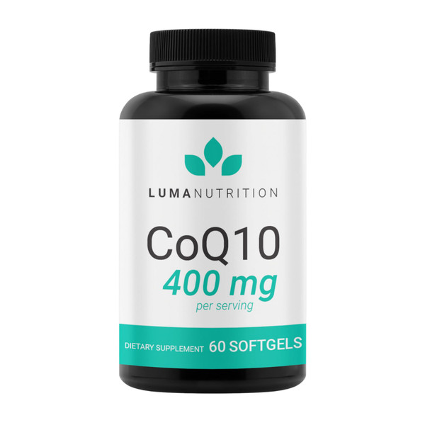 Luma Nutrition CoQ10 400mg Softgels - High-Absorption Coenzyme Q10 - Co Q-10 200mg / 400mg Per Serving - Heart Health - 60 Liquid Softgels-1764550062