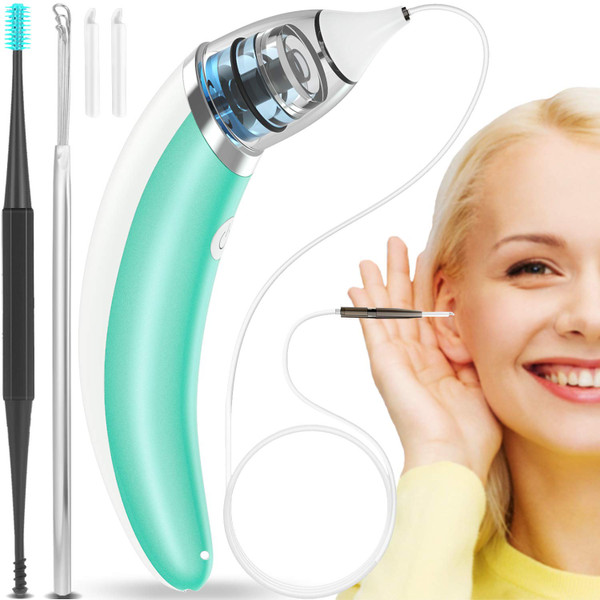 Ear Wax Removal Tool Electric Ear Cleaner Soft Earwax Removal Kit USB Charge Reusable Strong Suction Ear Wax Sucker 5 Levels Vacuum 3 in 1 Kit Ear Water Remover Tool Vacuum Cleaner for Kids Adult