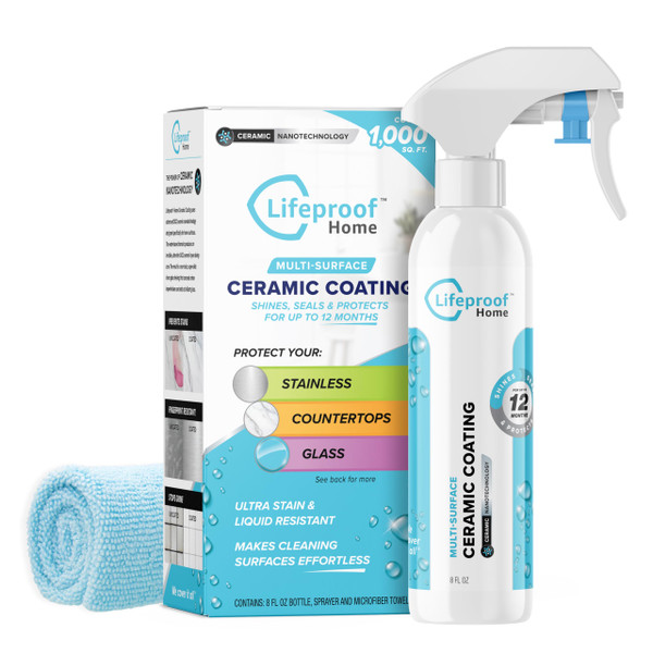 Lifeproof Ceramic Coating Spray Kit - Shine, Seal & Protect Kitchen & Bath Surfaces, Repels Stains & Grime-1764551371