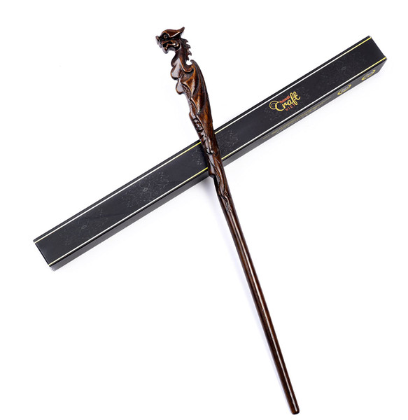 Handicraftviet Hand Carved Dragon Magic Wand, Wooden Wands for Collectible Cosplay, Wizard Wands 15' Magical Gift for Children and Adults on Birthday, Halloween, Christmas (Dragon Wand)