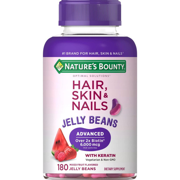 Nature's Bounty Keratin Vitamin A C E 180 Jelly Beans