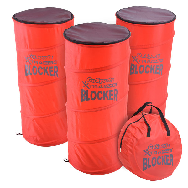 GoSports XTRAMAN Blocker Pop-Up Defenders 3 Pack - Large Size Multi-Sport Blocking Dummy - Training Equipment for Basketball, Football, & Soccer